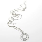 2016 módní šperky multi kruh dlouhý řetěz stříbrný náhrdelník pro ženy images