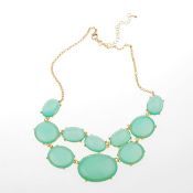 2016 fashion jewelry oval jade gold necklace designs for women images