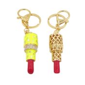 3D keychain lipstick promotion key chain images