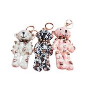 خرس اسباب بازی مخمل خواب دار keychain زنان هدیه کریستال پانک حلقه کلید تولید کننده برای کیف دستی images