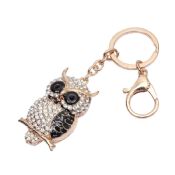 Bulk owl keychain gift for boyfriend crystal rhinestone keychain findings stamp images