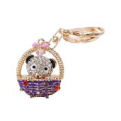 Cheap gifts of wedding key chain bear love gift crystal rhinestone keychain images