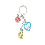 China wholesale fashion custom logo shaped metal keychain images