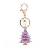 Christmas tree rhinestone keychain new year gift ideas promotion key chain images