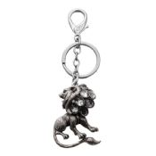 Fajny męski keychain zwierząt lew rhinestone keychain images