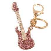 Кристалл брелок гитара брелок цепи декоративное кольцо для ключей images
