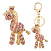 Crystal live animal keychain full rhinestone keychain bulk buy from china images