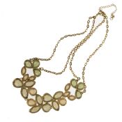 Cultured resin Flower Gemstone Bead Necklace images