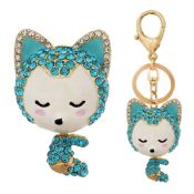 حلقه کلیدی سفارشی کریستال keychain عشق keychains برای کلید ماشین images