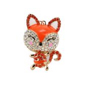 Cute fox wholesale crystal keychain wholesale key chain personalised keyring images