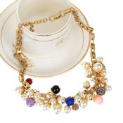 Fashion colorful pearl bead smart necklace images