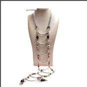 Mode Doppelreihe Schmuck Halskette images