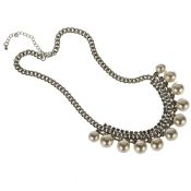 Mujeres calientes de moda colgante cadena Collar babero collar de la perla images