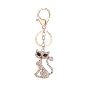 Fox metal keychain rhinestone keychains custom key ring images