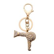 عمده فروشی keychain حلقه های کلیدی طلایی پوشش مو خشک کن images