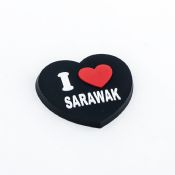Coeur de sarawak pvc forme aimants pour réfrigérateur images