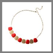 Ювелирные изделия красный камень ожерелье короткий Кулон images