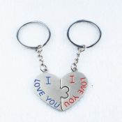 Keyring manufacturers metal magnetic love you heart couple keychain images