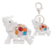 Joli éléphant trousseau crystal keychain porte-clés fantaisie pour clés de voiture images