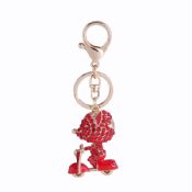 Piękny prezent Nowość zwierząt keychain rhinestone kryształu pęku kluczy images