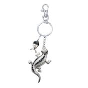 Nouveau charme mur lézard keyring vend en gros trousseau de Chine gros strass images