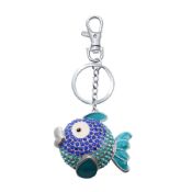 Nouveau design poissons trousseau cadeaux promotionnels strass trousseau images