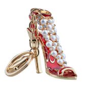 New design high heel shoe keychain crystal keychain images