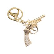 Nowy projekt metalowy pistolet pęku kluczy rhinestone keychain images