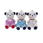 New popular metal rhinestone keychain bears keychains souvenir key chain images