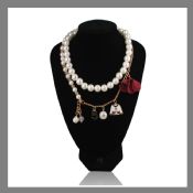 Chapado en oro de lujo de la perla collar cadena de joyería images