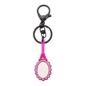 Pink keychain mirror custom keychain rhinestone keychain for girls on handbag images