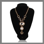 Vintage style crystal necklace alloy custom pendant images