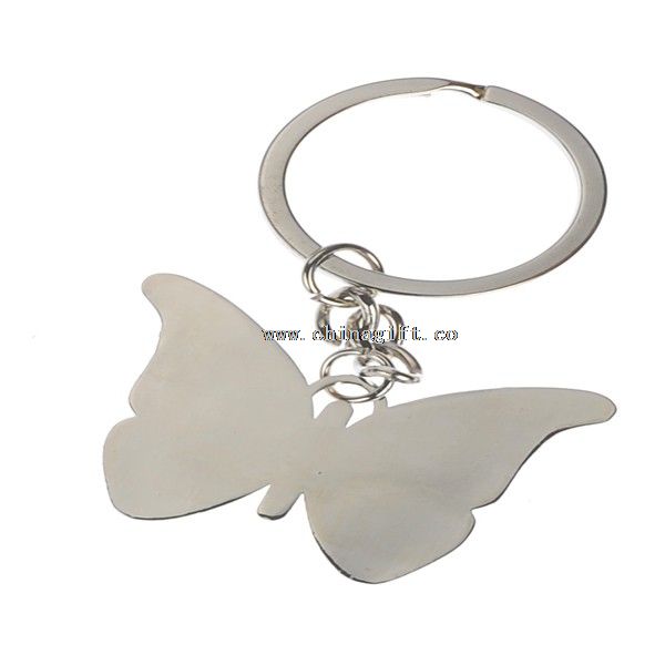 Metal personalized butterfly blank keychain for gifts