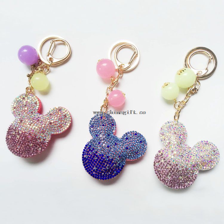 Mobile keychains plastic keychain cute mobile phone keychain mouse shape