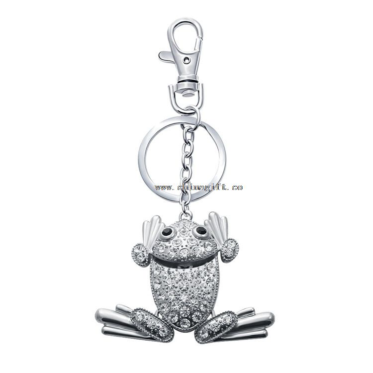 Nové 2016 Novinka crystal klíčenka frog kouzlo drahokamu keychain