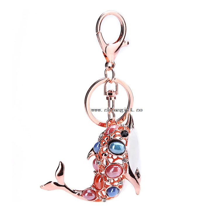 Nova chegada golfinho animal chaveiro metal chave personalizado