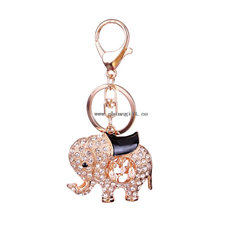 New charm wholesale elephant ring holders rhinestone keychain gift