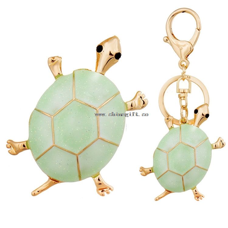 New charming tortoise keychain crystal rhinestone keychain bag key ring