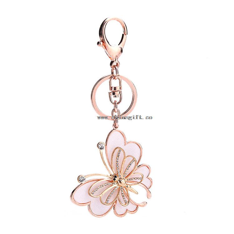 New high quality custom keychain wedding give aways butterfly keychain