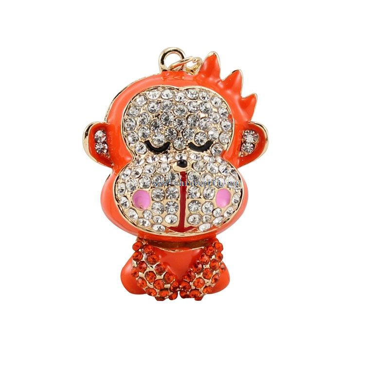 Nice monkey keychain animal shaped keychain personalised keyring