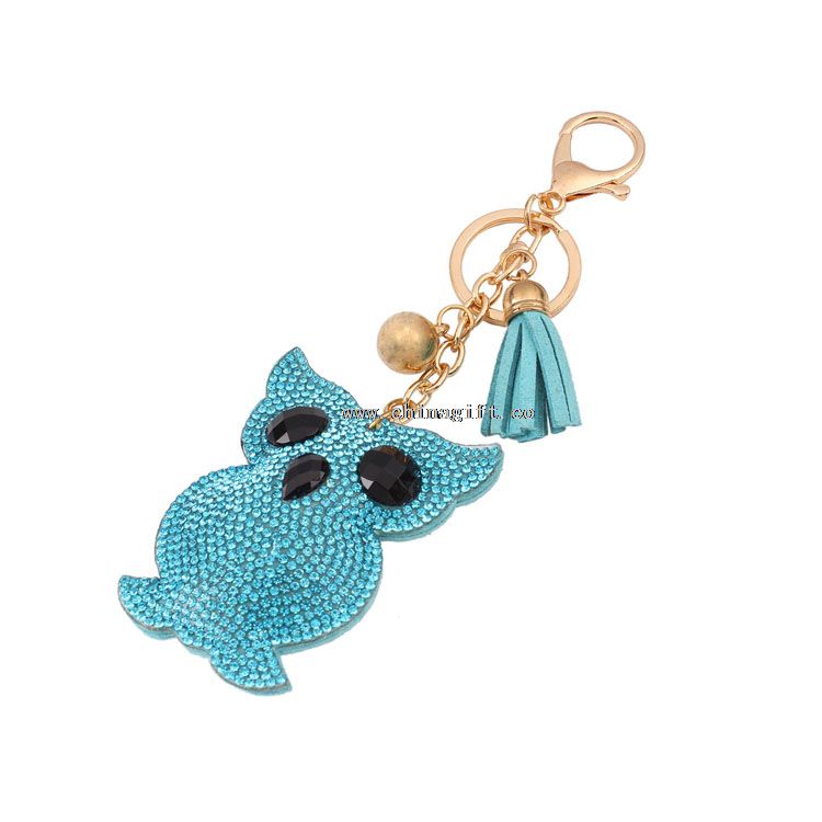 Hibou keychain porte-clés en cuir trousseau Chine marché décoratifs