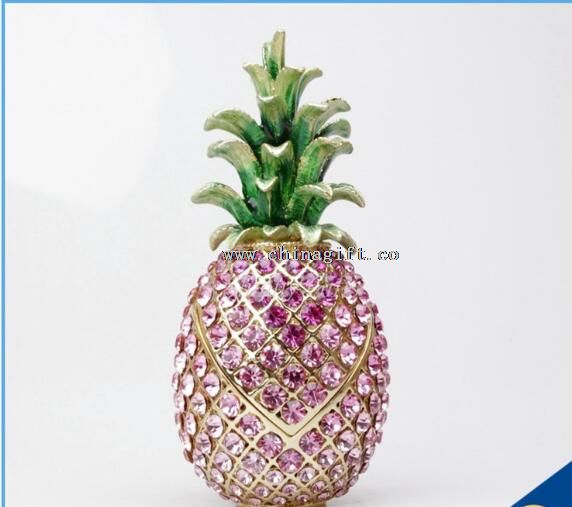 Ananas drahokamy tretka Box šperkovnice s křišťálovými kameny