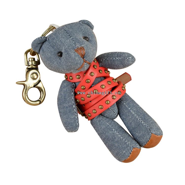 PU bear keychain promotionals keychain wholesale key ring