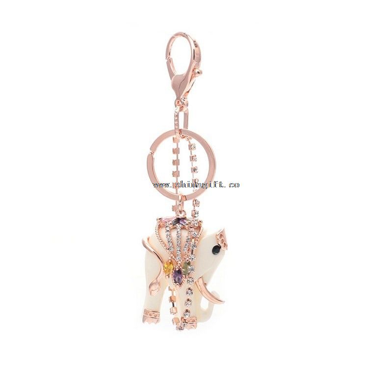 Rhinestone keychains فیل keychain keychain آیتم محبوب های زنجیره ای