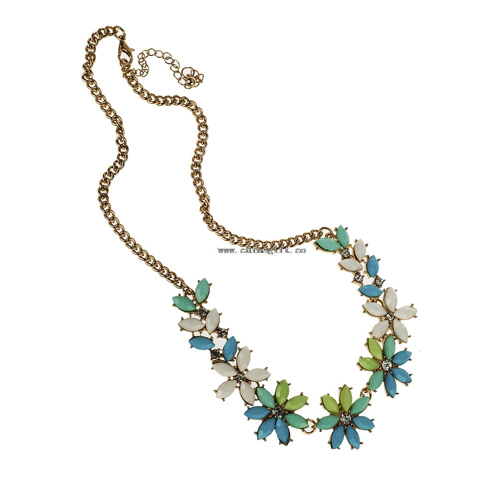 Small Flower Fine Beaded Fashion Chain Necklacee