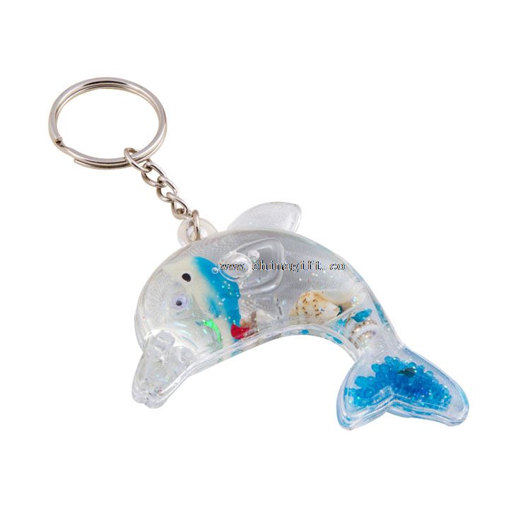 Gantungan-kunci acrylic Grosir lucu desain dolphin hewan keychain item baru