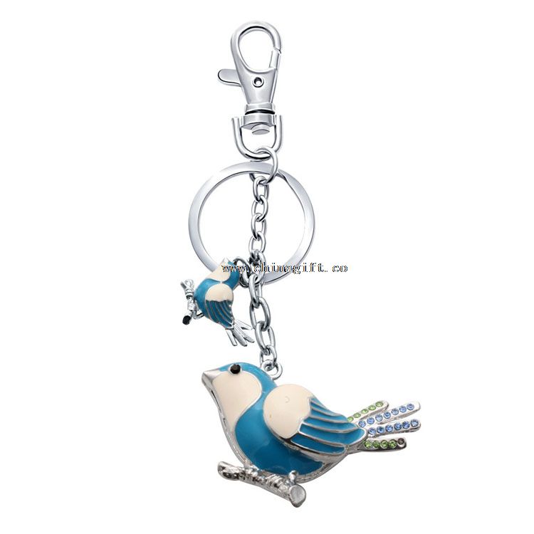 Wholesale bird keychain fancy rhinestone keychain lovely keychain manufacturers