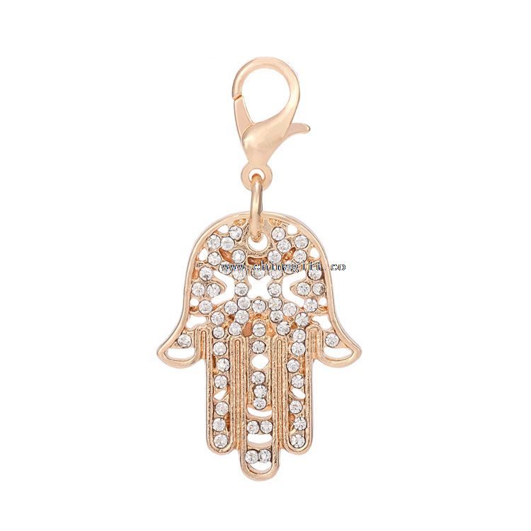 Wholesale hand shape rhinestone keychain promotional gifts