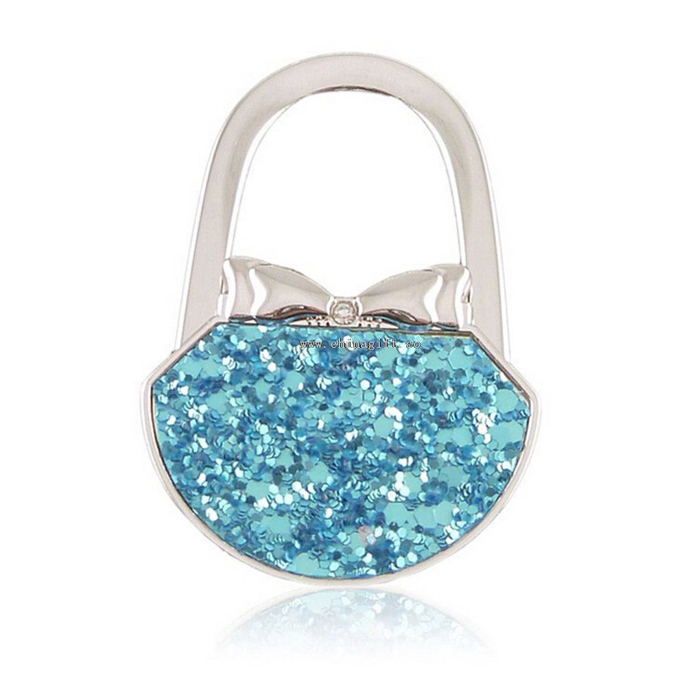 Zinc Alloy Material Blue foldable bag hanger