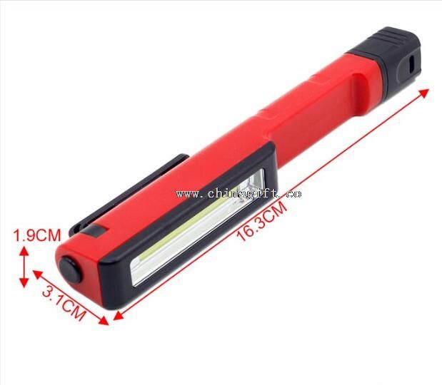 3W COB LED Pocket Pen Form Arbeitsleuchte mit rotierenden magnetischen Clip